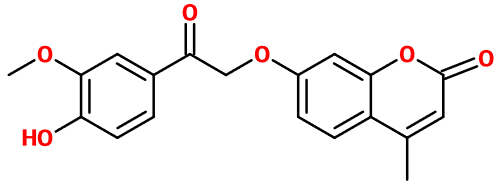 (图片) MC003336 7-[2-(4-OH-3-MeO-Ph)-2-oxoethoxy]-4-Me-chromen-2-one